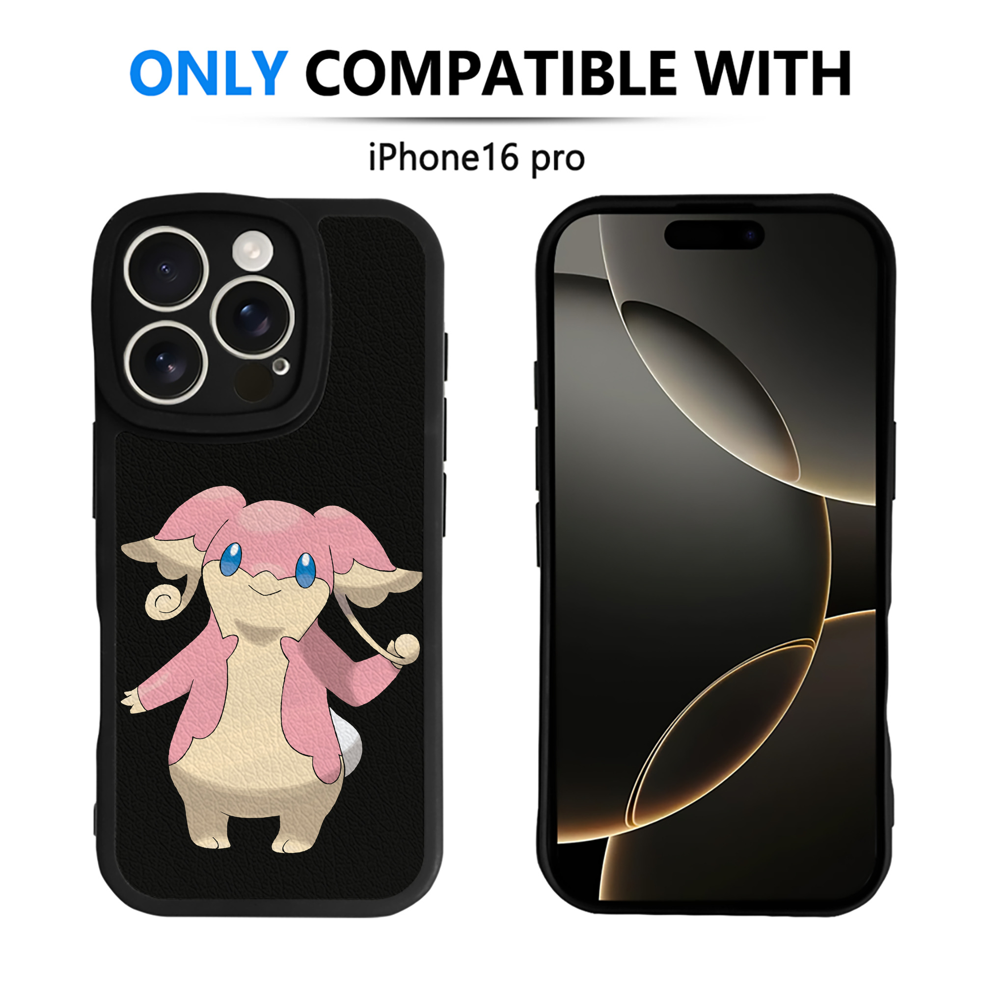 （画像用） ポケットモンスター Pokémon 【iPhone 16シリーズ対応】シリコンスマホケース（レザー調） 材質：シリコン